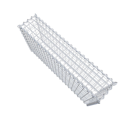 Conjunto de 2 gabiões 100 cm x 50 cm x 20 cm (C x A x P), malhagem 5 x 5 cm, espiral