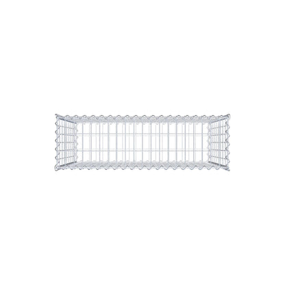 Gabione 100 cm x 90 cm x 30 cm (L x H x T), Maschenweite 5 cm x 10 cm, Spirale