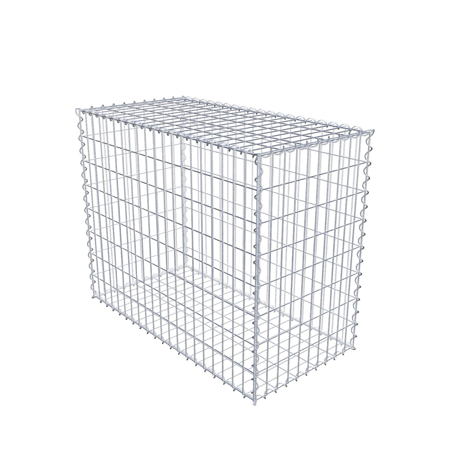 Gabion 100 cm x 80 cm x 50 cm (L x H x D), maskstorlek 5 cm x 10 cm, spiral