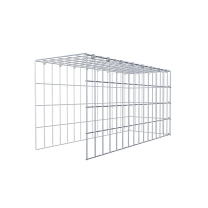 Anbaugabione Typ 4 80 cm x 40 cm x 30 cm (L x H x T), Maschenweite 5 cm x 10 cm, C-Ring