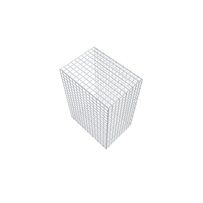 Typ 2 påbyggnadsgabion 100 cm x 70 cm x 50 cm (L x H x D), maskstorlek 5 cm x 5 cm, C-ring
