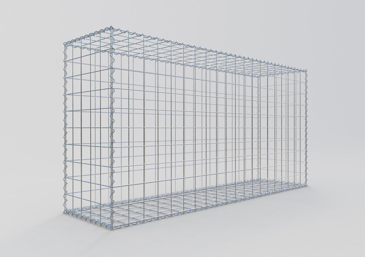 Gabbione 200 cm x 100 cm x 50 cm (L x H x P), maglia 10 cm x 10 cm, spirale