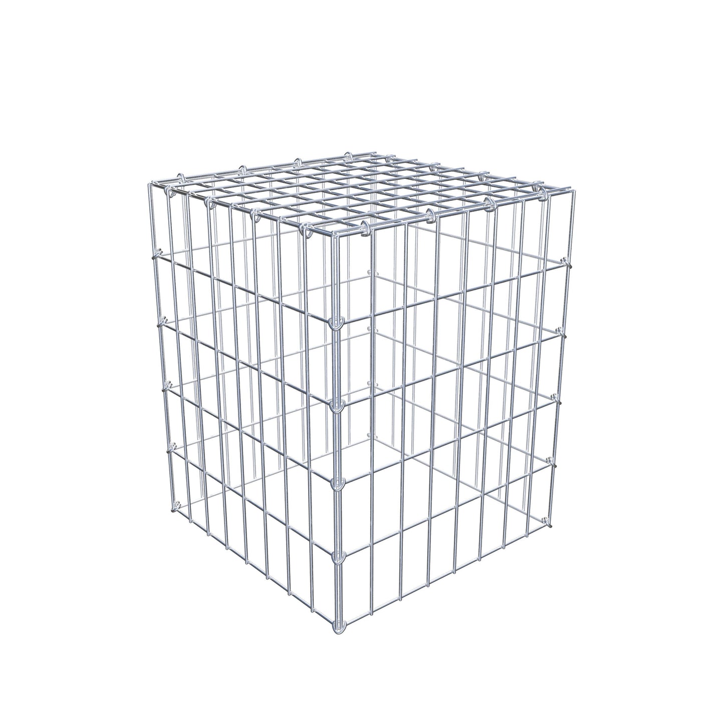 Monteret gabion type 3 50 cm x 40 cm x 40 cm (L x H x D), maskestørrelse 5 cm x 10 cm, C-ring