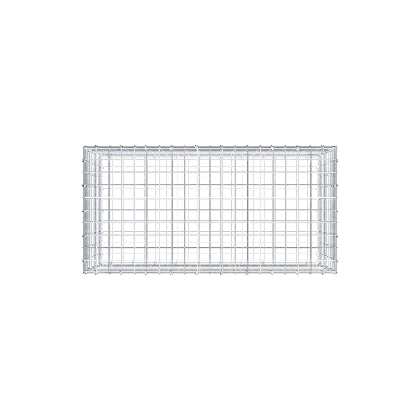 Gavión 100 cm x 50 cm x 50 cm (L x A x P), luz de malla 5 cm x 5 cm, anillo en C