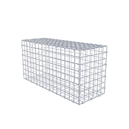 Gabbione 80 cm x 40 cm x 30 cm (L x H x P), maglia 5 x 5 cm, anello a spirale