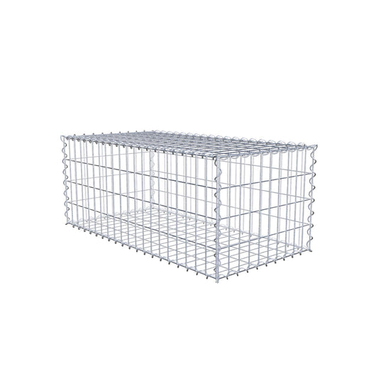 Gabbione 100 cm x 40 cm x 50 cm (L x H x P), maglia 5 cm x 10 cm, spirale