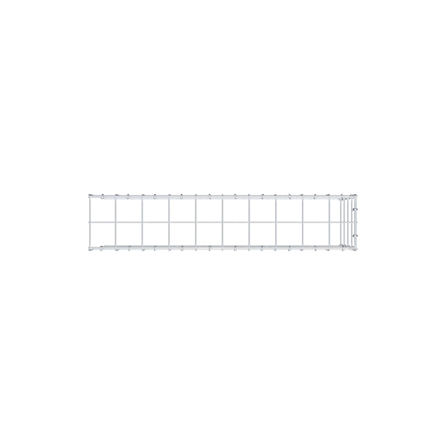 Fourche rapportée type 4 100 cm x 40 cm x 20 cm (L x H x P), mailles 10 cm x 10 cm, anneau C