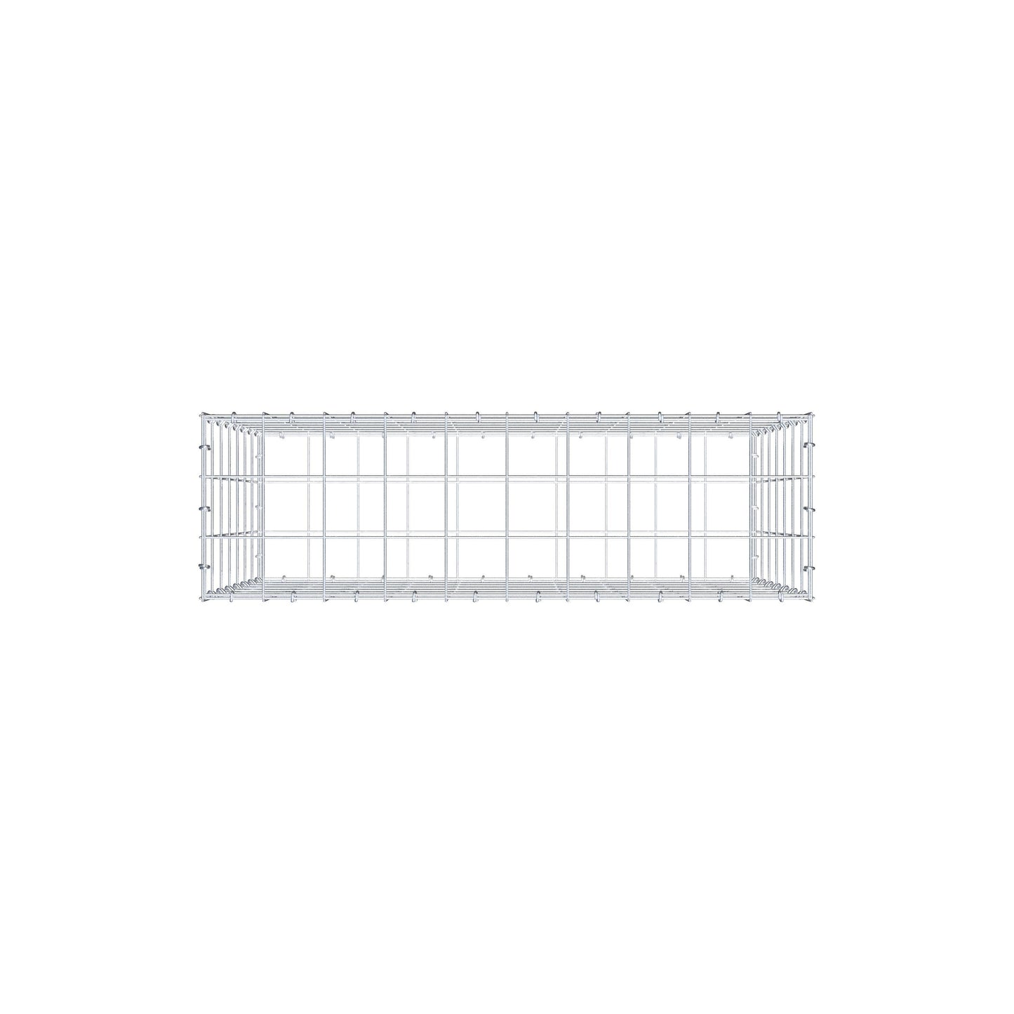 Gabion 100 cm x 70 cm x 30 cm (L x H x D), maskstorlek 10 cm x 10 cm, C-ring