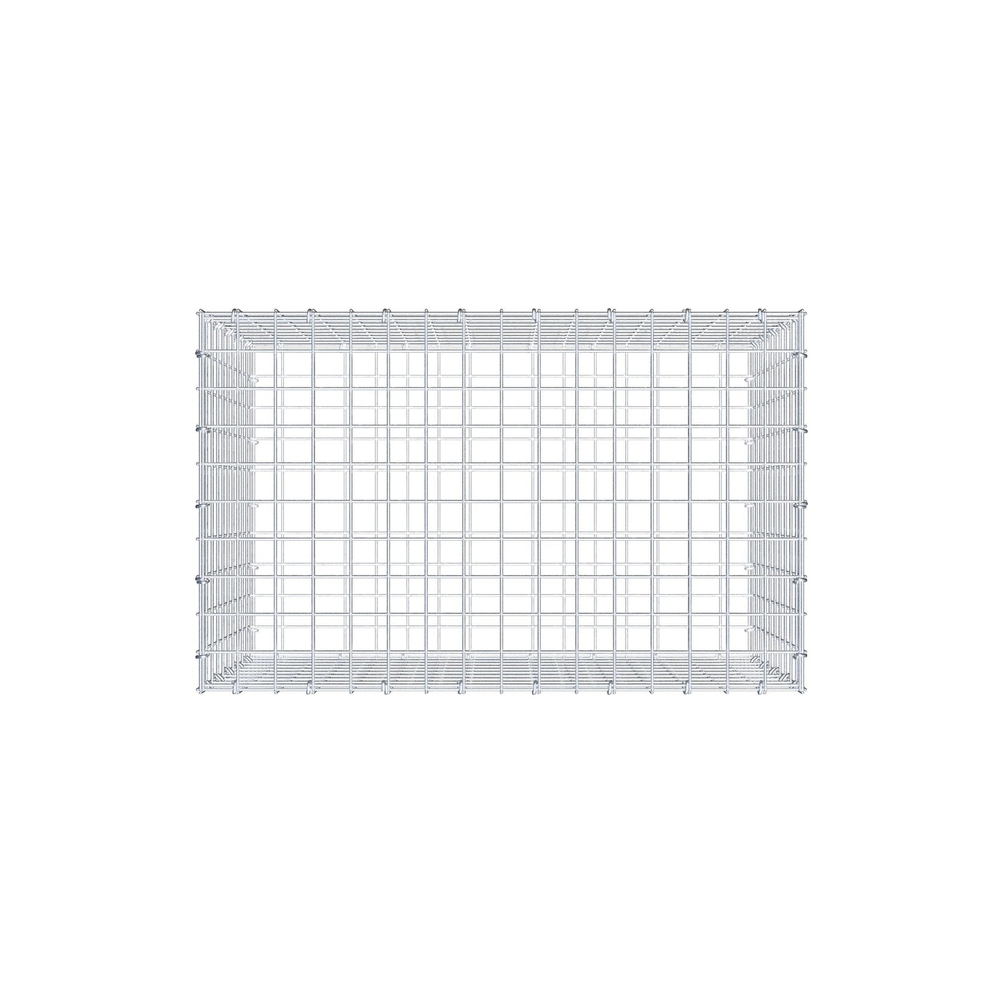 Gavión 80 cm x 50 cm x 50 cm (L x A x P), luz de malla 5 cm x 5 cm, anillo en C