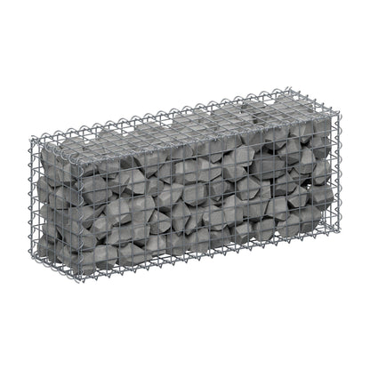 Gabbione 100 cm x 40 cm x 30 cm (L x H x P), maglia 5 cm x 5 cm, spirale