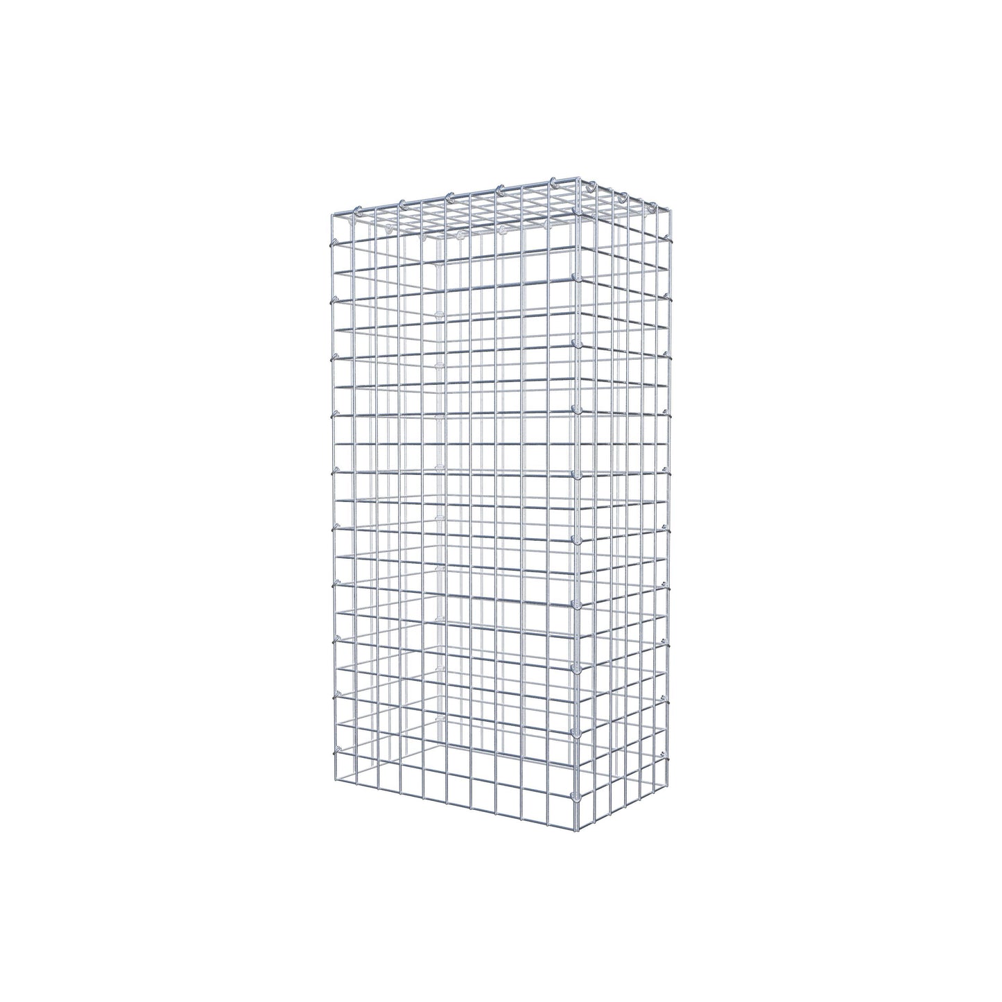 Gavión complementario de tipo 3 100 cm x 30 cm x 50 cm (largo x alto x fondo), malla 5 cm x 5 cm, anillo en C
