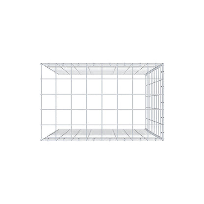 Monteret gabion type 4 100 cm x 80 cm x 50 cm (L x H x D), maskestørrelse 10 cm x 10 cm, C-ring