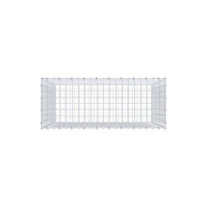 Gabion 100 cm x 90 cm x 40 cm (L x H x D), maskstorlek 5 x 5 cm, spiralring