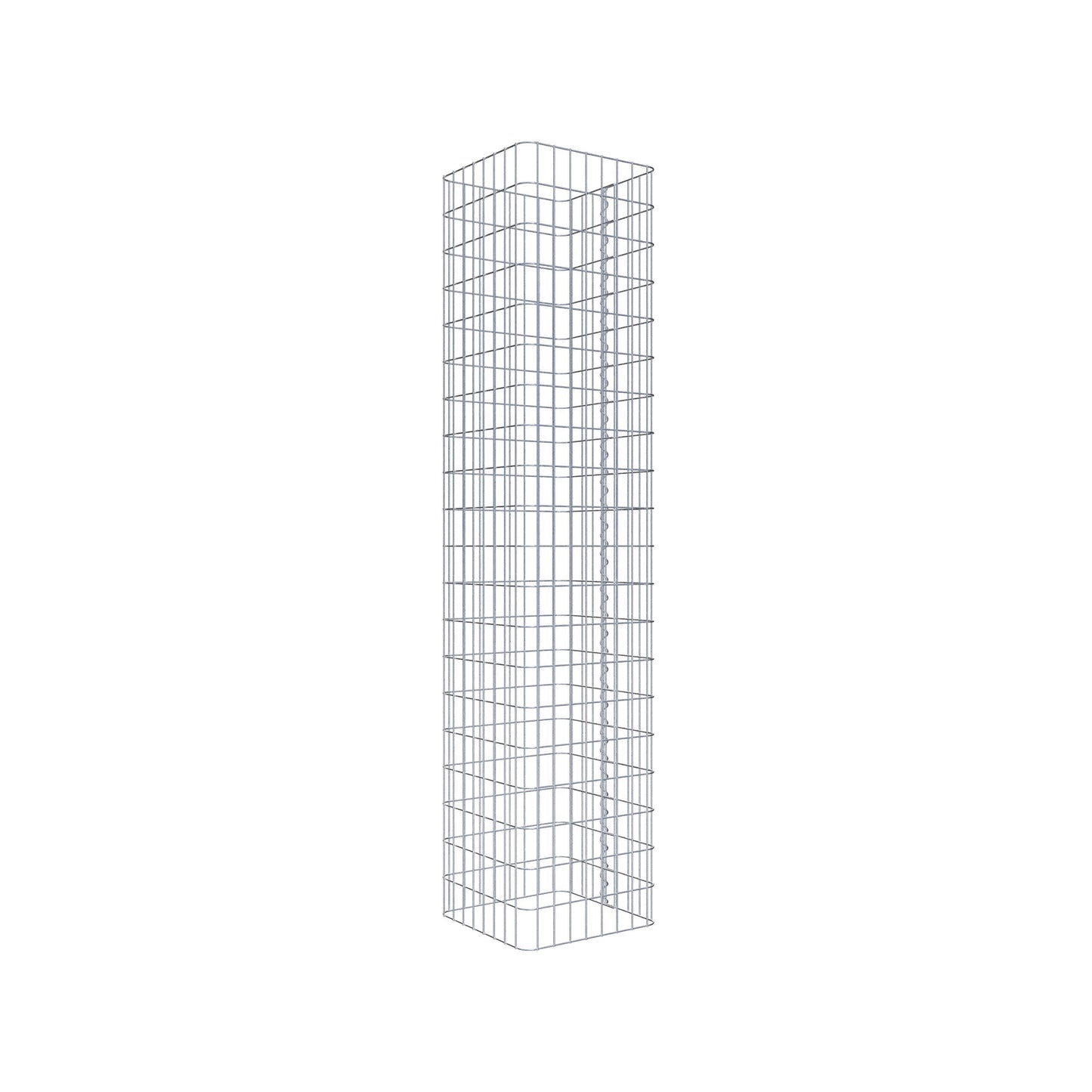 Columna de gaviones angular 42 cm x 42 cm, 200 cm de altura, MW 5 cm x 10 cm