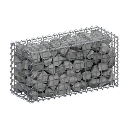 Gabion 80 cm x 40 cm x 30 cm (L x H x D), maskstorlek 5 cm x 5 cm, spiral