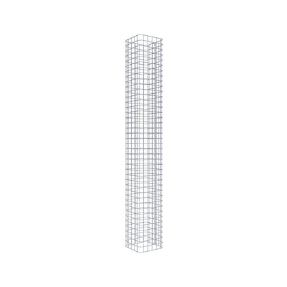 Coluna de gabião quadrada 27 cm x 27 cm, 200 cm de altura, PM 5 cm x 5 cm