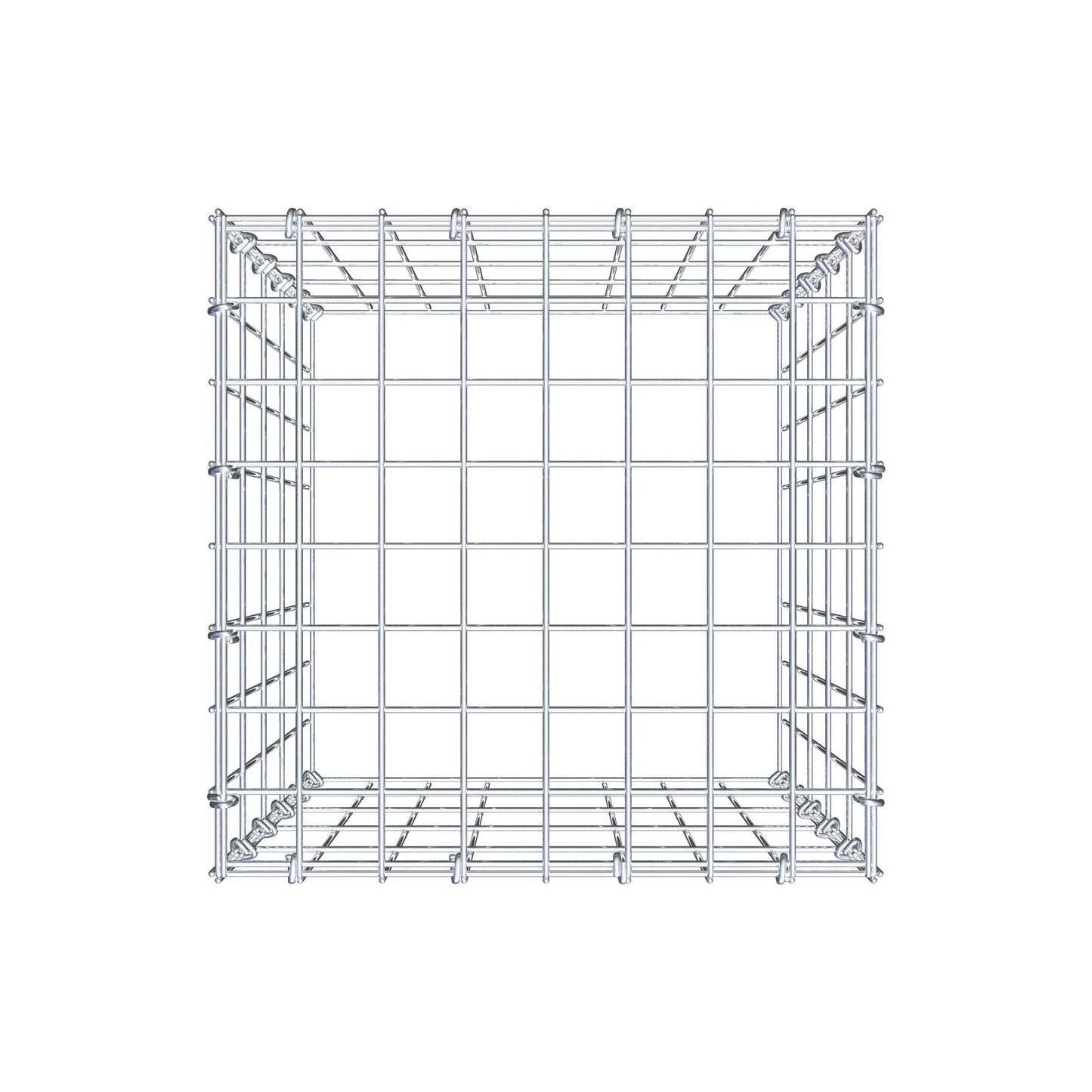 Monteret gabion type 3 50 cm x 40 cm x 40 cm (L x H x D), maskestørrelse 5 cm x 10 cm, C-ring