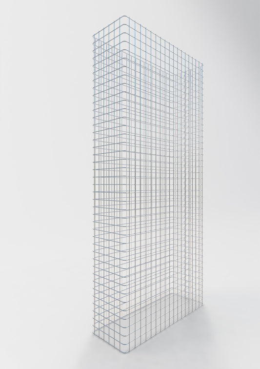 Gabionenzaun Länge 92 cm, Höhe 200 cm, Tiefe 32 cm, Maschenweite 5 x 5 cm