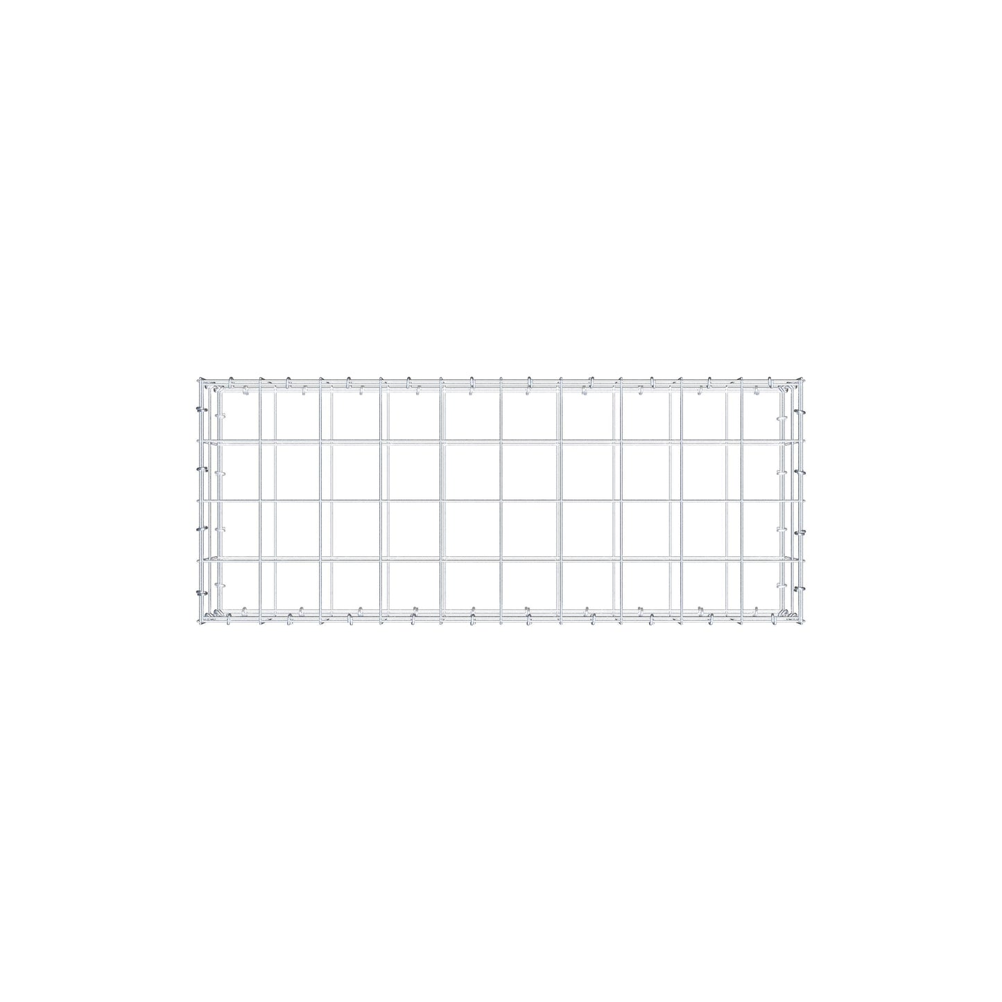 Gabione 100 cm x 20 cm x 40 cm (L x H x T), Maschenweite 10 cm x 10 cm, C-Ring
