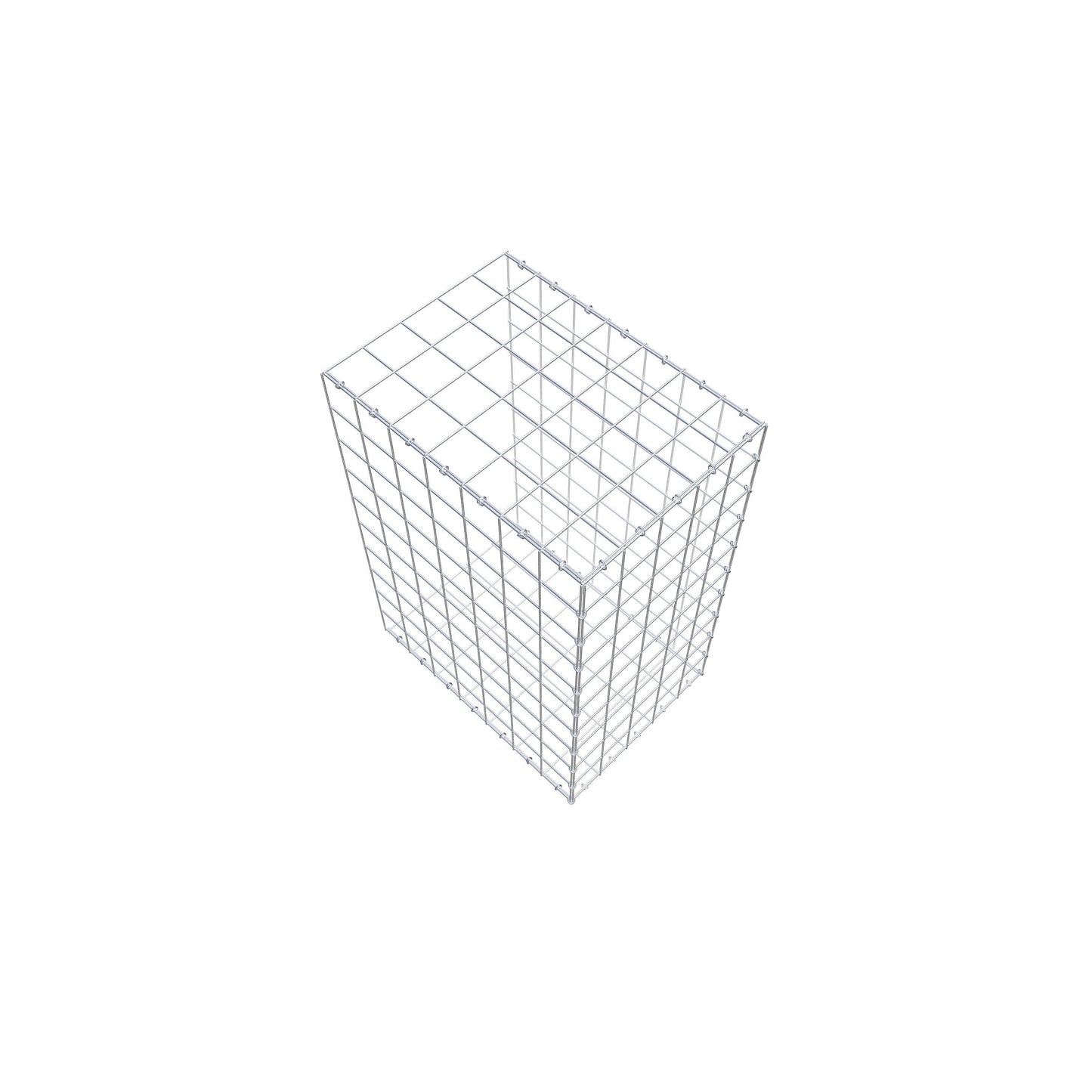 Monteret gabion type 2 100 cm x 70 cm x 50 cm (L x H x D), maskestørrelse 10 cm x 10 cm, C-ring