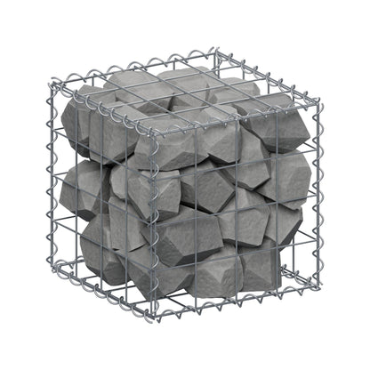 Gabione 40 cm x 40 cm x 40 cm (L x H x T), Maschenweite 10 cm x 10 cm, Spirale
