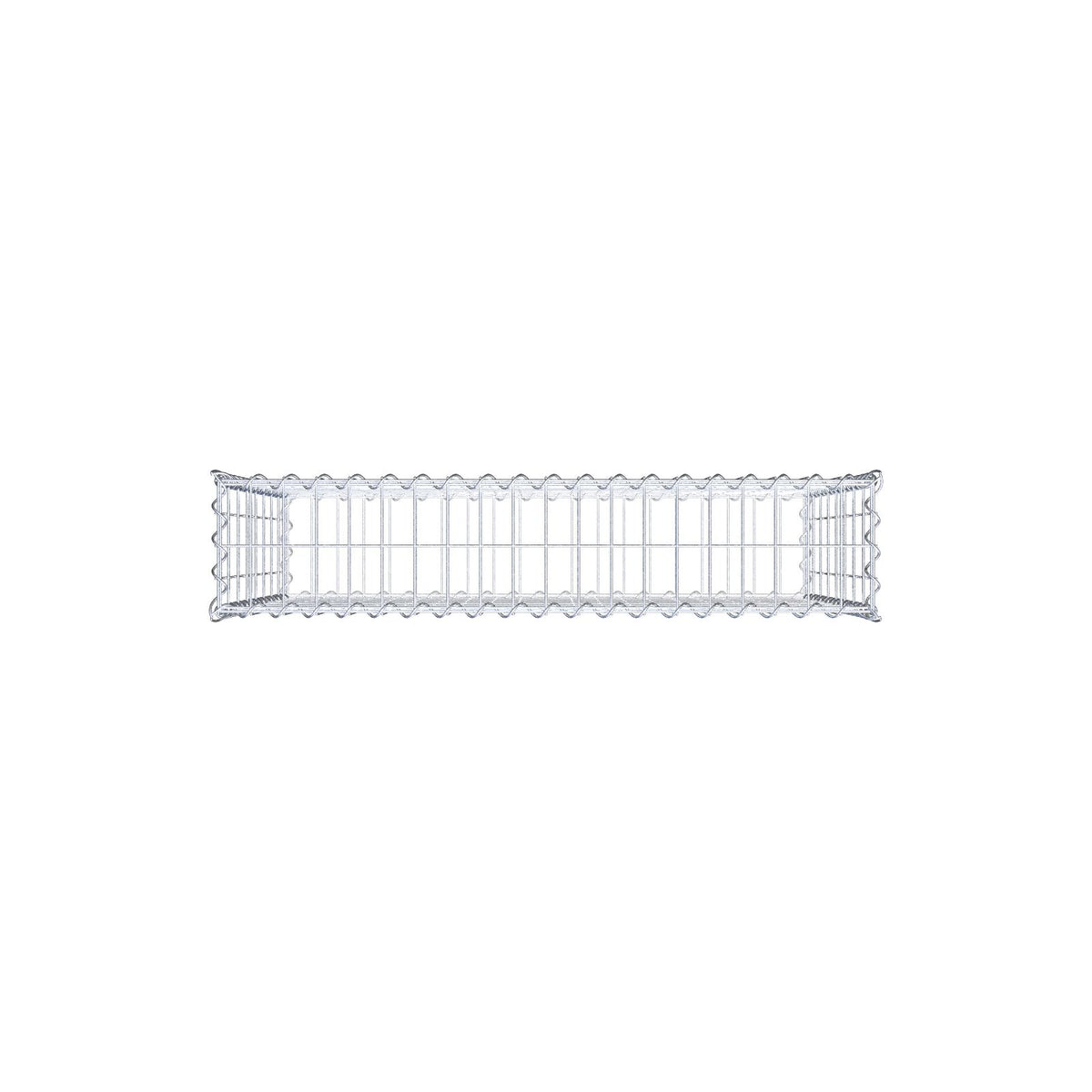 Gabione 100 cm x 80 cm x 20 cm (L x H x T), Maschenweite 5 cm x 10 cm, Spirale