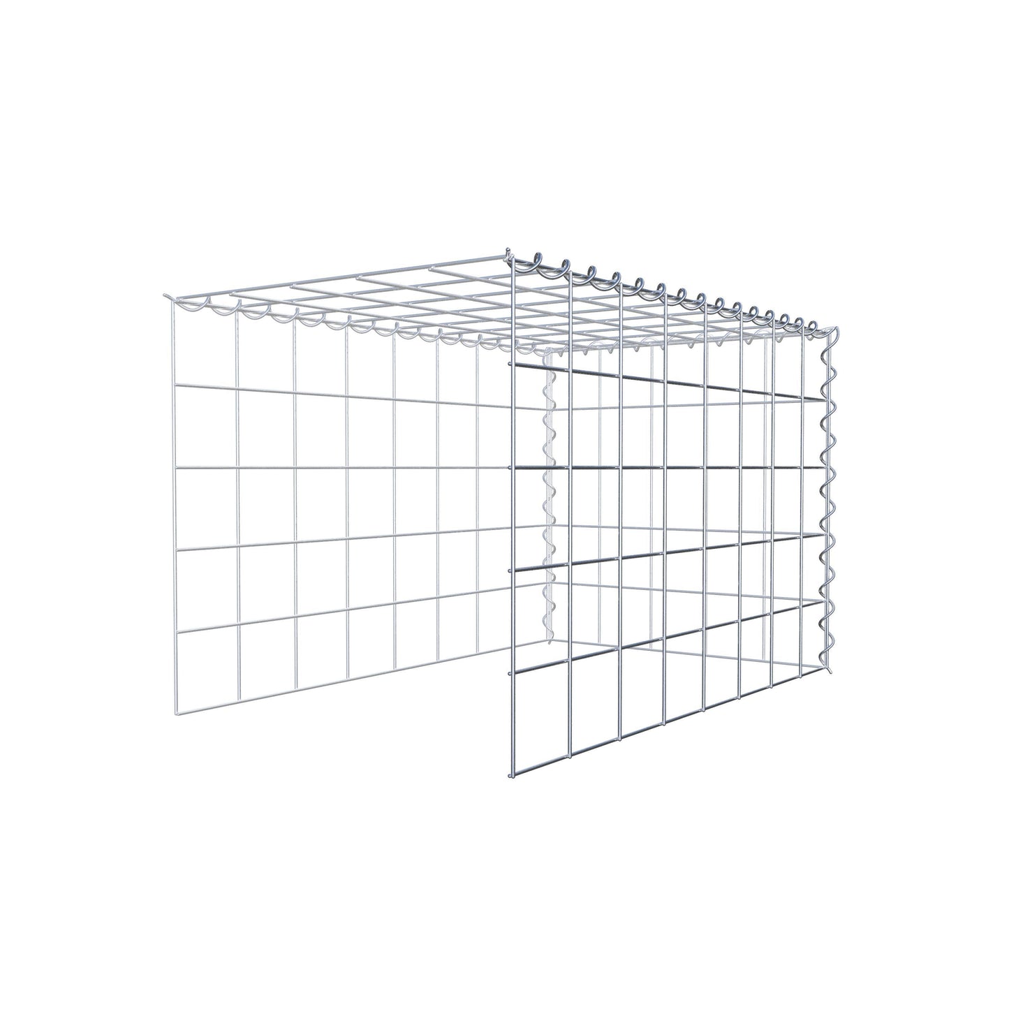 Anbaugabione Typ 4 80 cm x 50 cm x 50 cm (L x H x T), Maschenweite 10 cm x 10 cm, Spirale