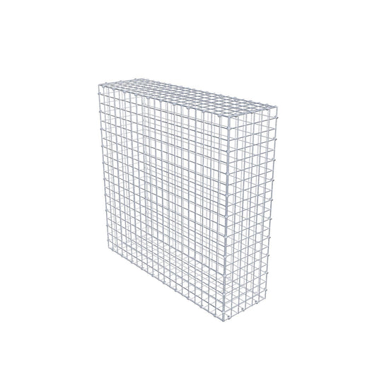 Gabion 100 cm x 100 cm x 30 cm (L x H x D), maskestørrelse 5 x 5 cm, spiralring