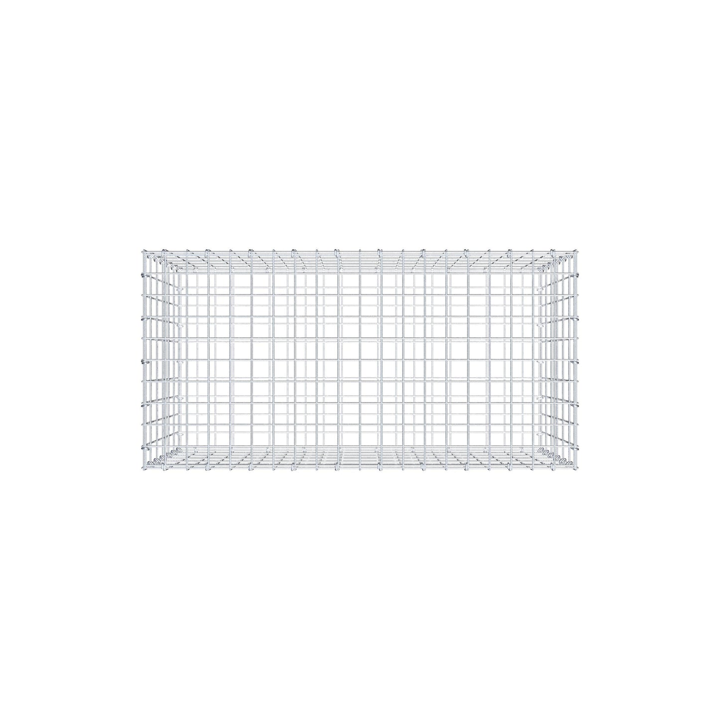 Gabião 100 cm x 60 cm x 50 cm (C x A x P), malhagem 5 cm x 10 cm, anel C