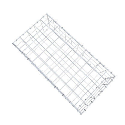 Gabion 100 cm x 30 cm x 50 cm (L x H x D), maskstorlek 10 x 10 cm, spiralring
