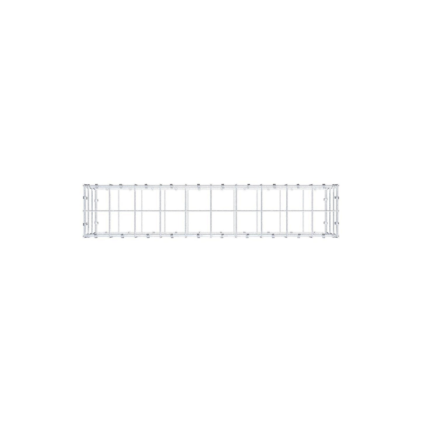 Gabion 100 cm x 30 cm x 20 cm (L x H x D), maskstorlek 10 x 10 cm, spiralring