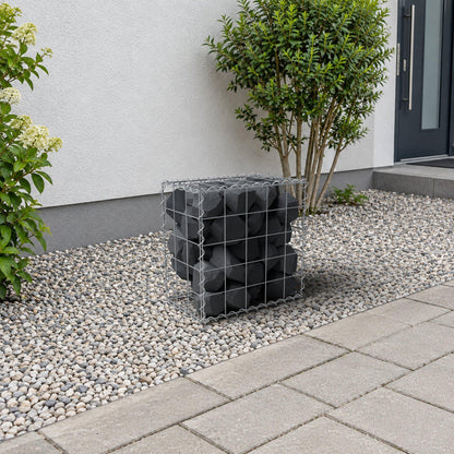 Gabion 50 cm x 50 cm x 30 cm (L x H x D), maskstorlek 10 cm x 10 cm, spiral