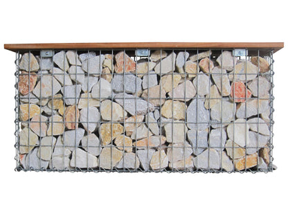 Trädgårdsbänk med spiralformad gabion CUMARU MW 5 x 10 cm 105 x 50 x 30 cm