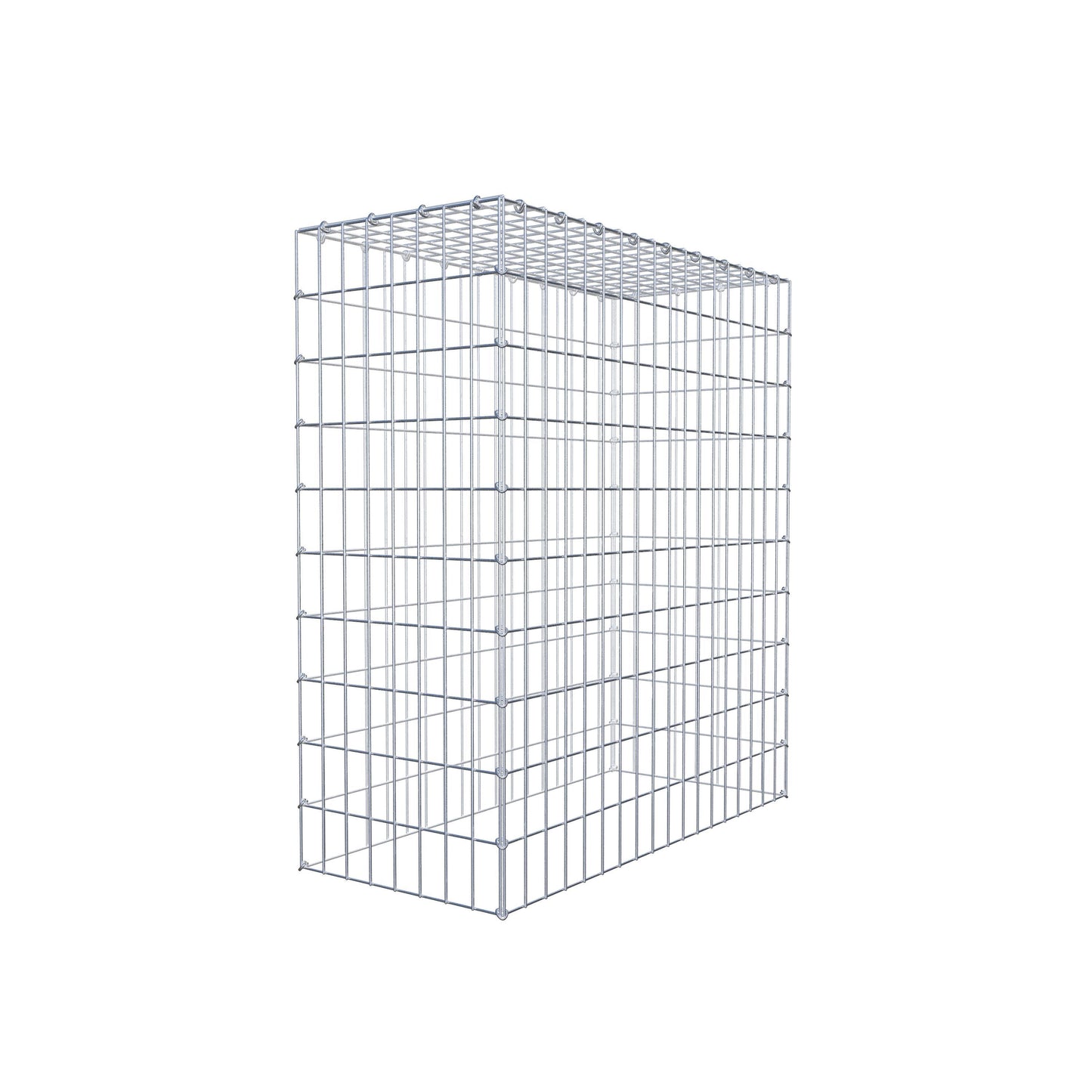 Typ 3 påbyggnadsgabion 100 cm x 90 cm x 40 cm (L x H x D), maskstorlek 5 cm x 10 cm, C-ring