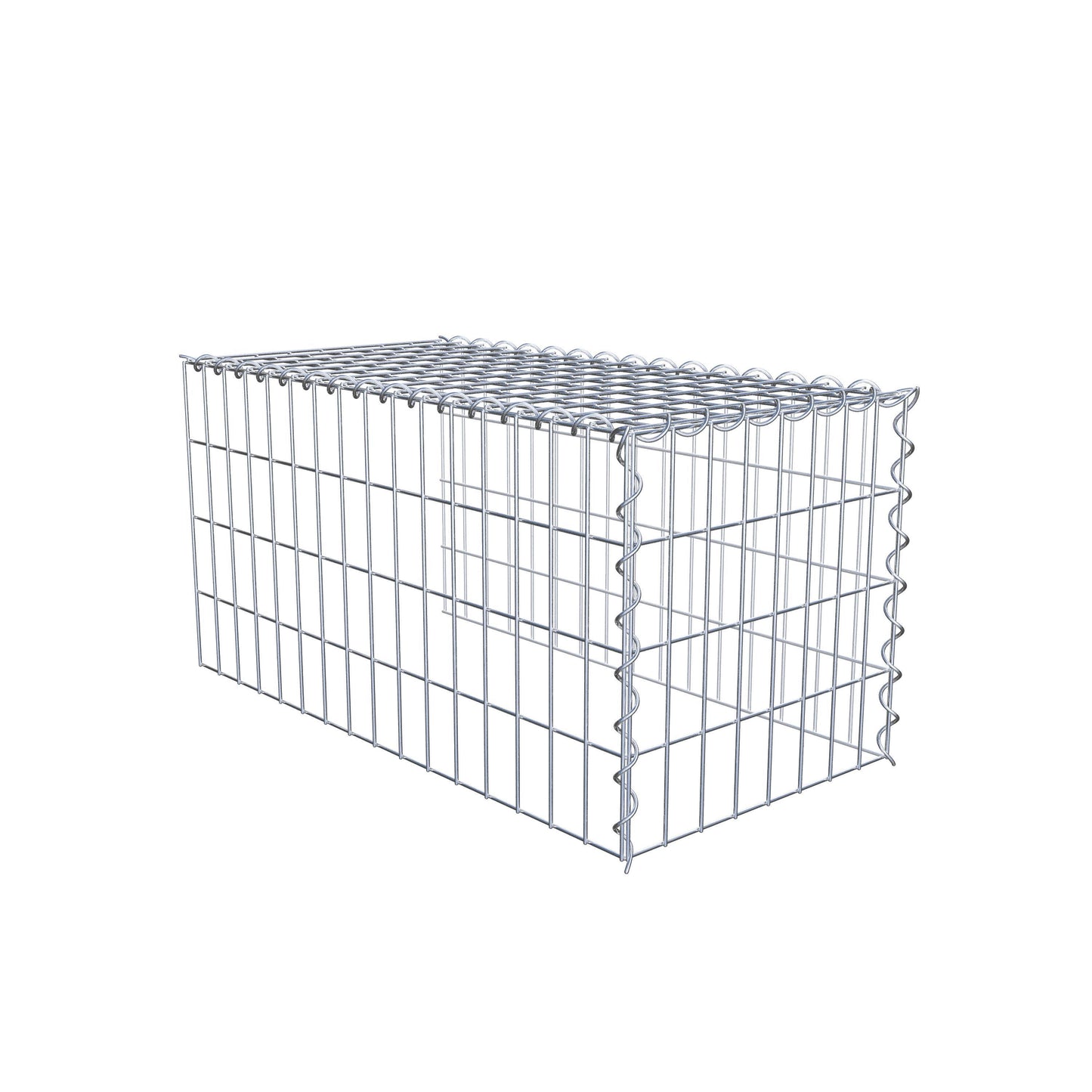Gabião tipo 4 80 cm x 40 cm x 40 cm (C x A x P), malhagem 5 cm x 10 cm, espiral