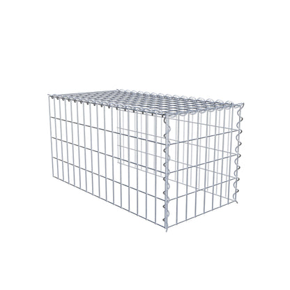 Gabião tipo 4 80 cm x 40 cm x 40 cm (C x A x P), malhagem 5 cm x 10 cm, espiral