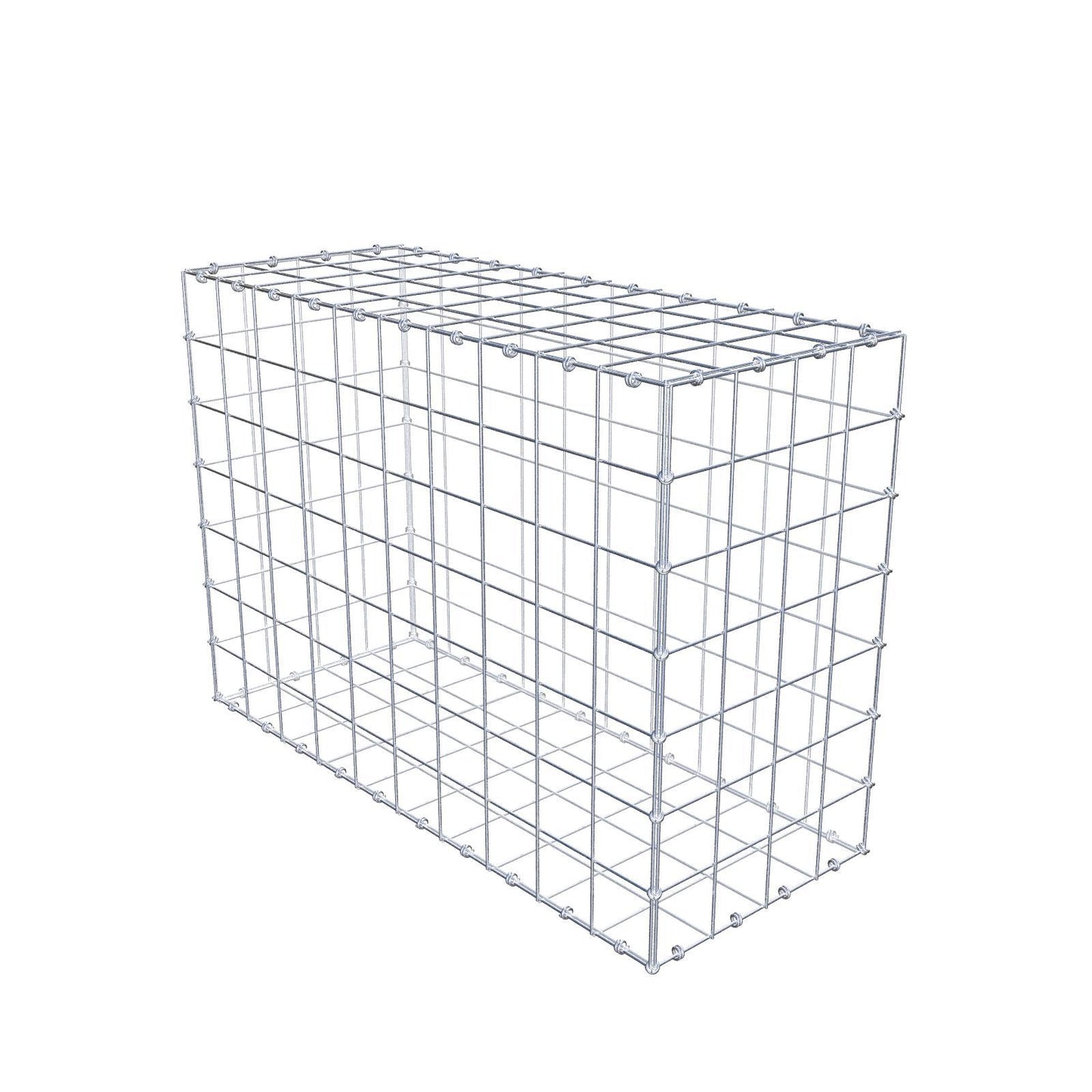 Gabião 100 cm x 70 cm x 40 cm (C x A x P), malhagem 10 x 10 cm, anel espiral