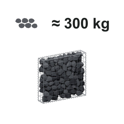 Gabion 100 cm x 90 cm x 20 cm (L x H x D), maskestørrelse 10 cm x 10 cm, spiral