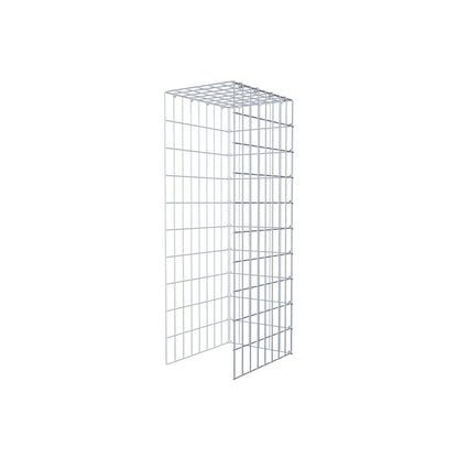Typ 4 påbyggnadsgabion 100 cm x 40 cm x 30 cm (L x H x D), maskstorlek 5 cm x 10 cm, C-ring