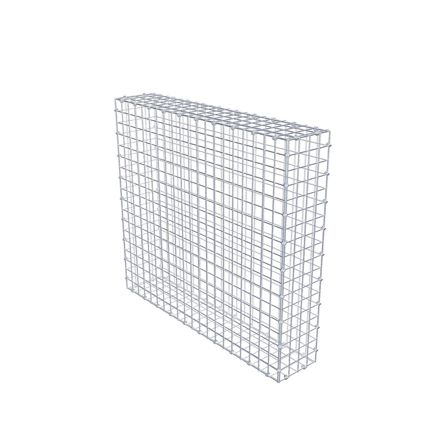 Gabione 100 cm x 90 cm x 20 cm (L x H x T), Maschenweite 5 x 5 cm, Spiralring