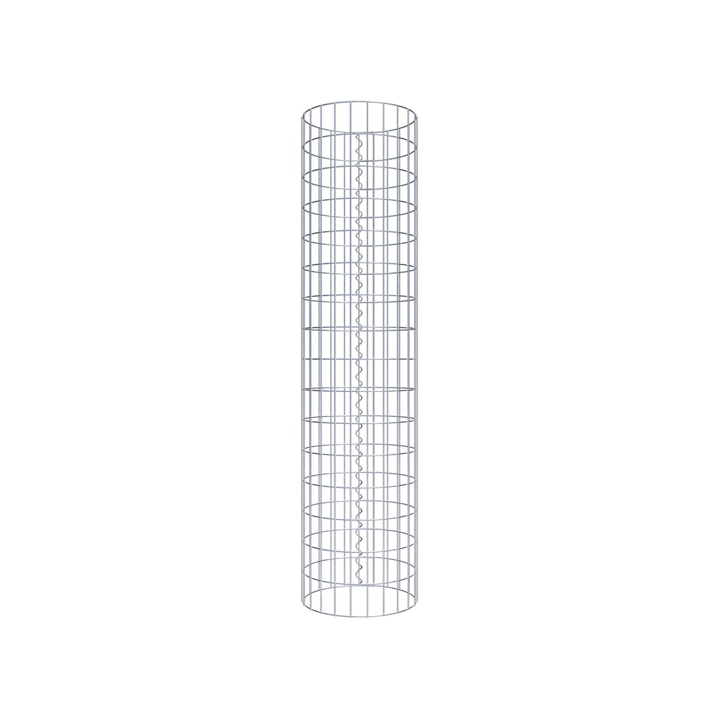 Coluna de gabião redonda 37 cm de diâmetro, 160 cm de altura, malhagem 5 cm x 10 cm