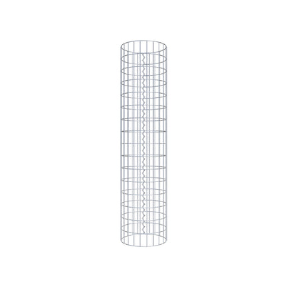 Coluna de gabião redonda 37 cm de diâmetro, 160 cm de altura, malhagem 5 cm x 10 cm