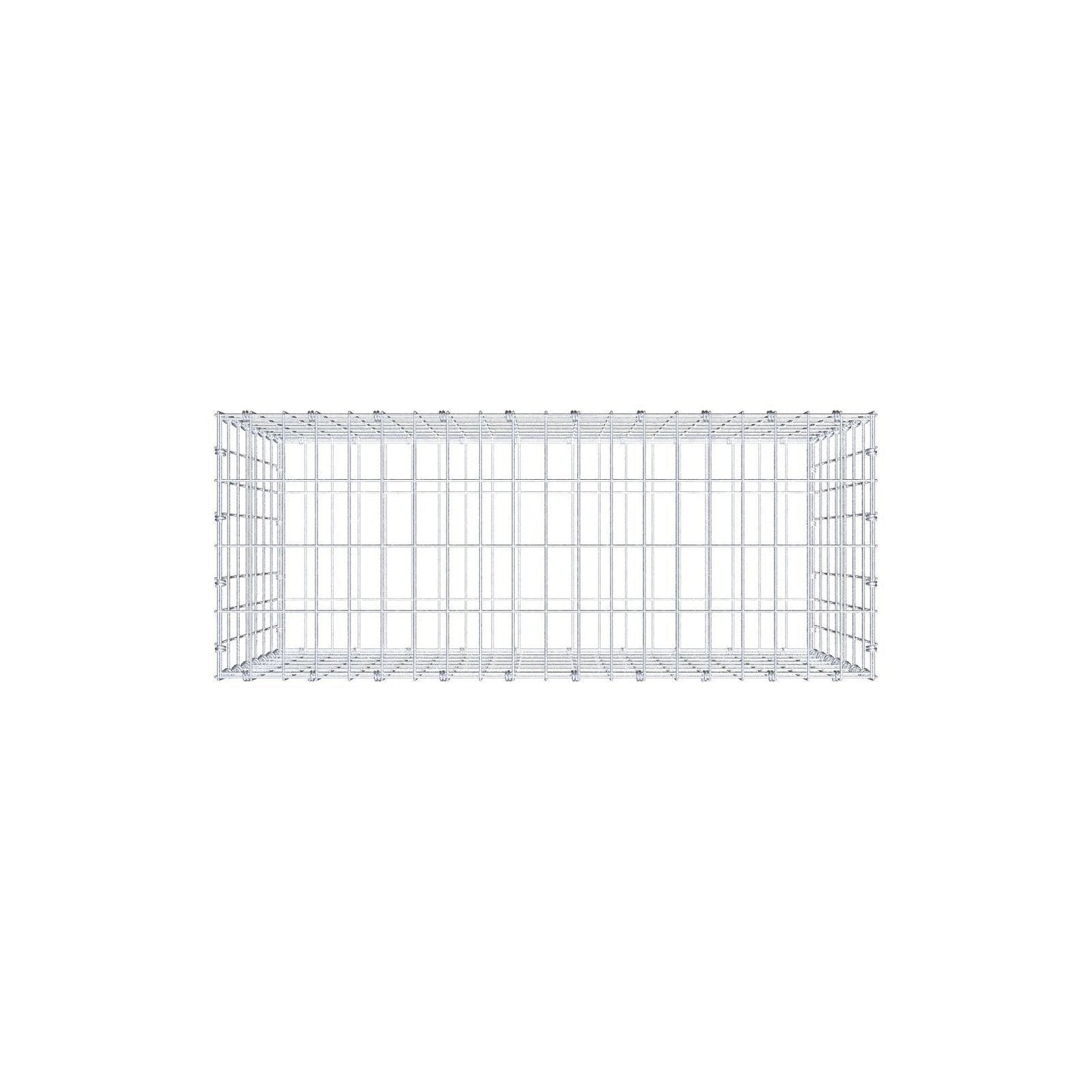 Gabion 100 cm x 70 cm x 40 cm (L x H x D), maskstorlek 5 x 10 cm, spiralring