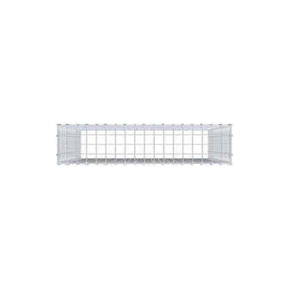 Type 3 oplegkorf 100 cm x 90 cm x 20 cm (L x H x D), maaswijdte 5 cm x 5 cm, C-ring