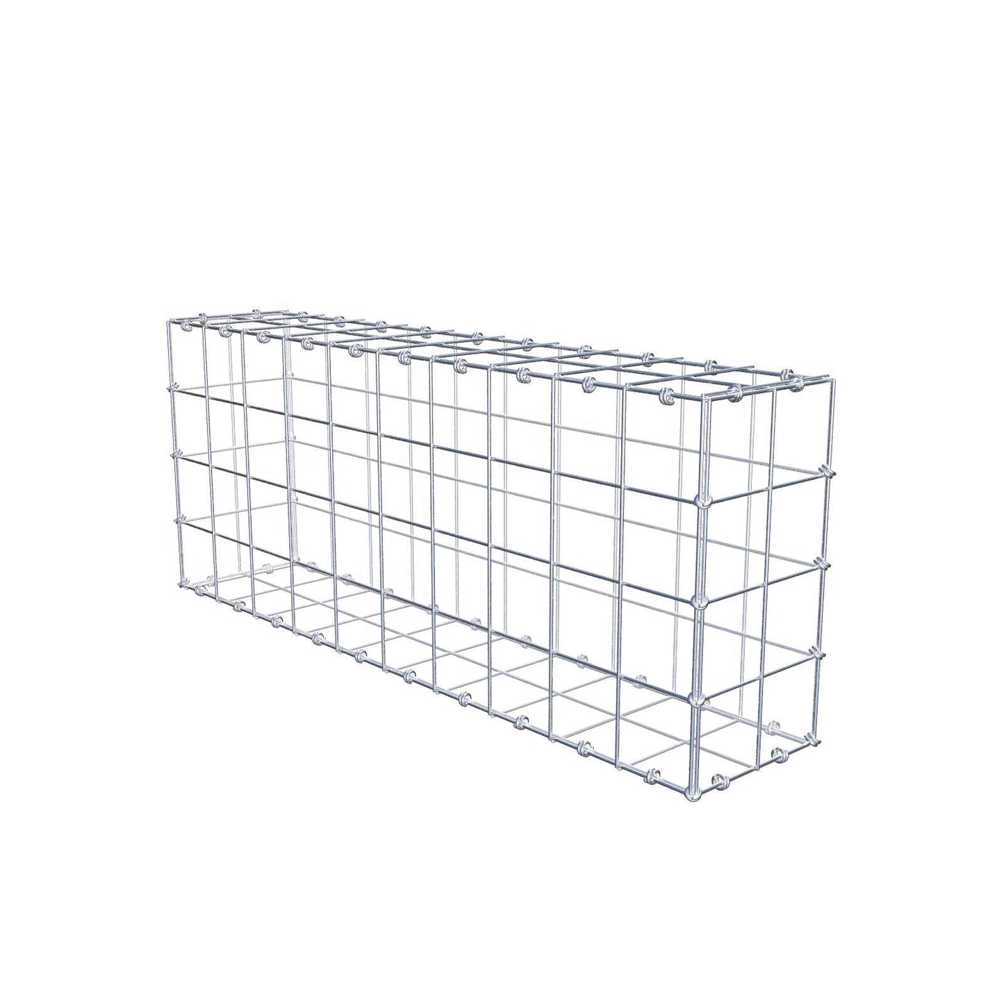 Gabião 100 cm x 40 cm x 20 cm (C x A x P), malhagem 10 x 10 cm, anel espiral