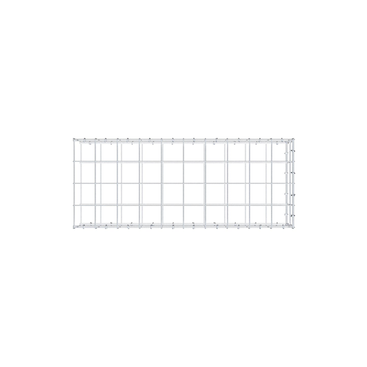 Gabião Tipo 2 100 cm x 20 cm x 40 cm (C x A x P), malhagem 10 cm x 10 cm, anel C