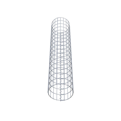 Gabion column around 32 cm diameter, 160 cm height, mesh size 5 cm x 10 cm