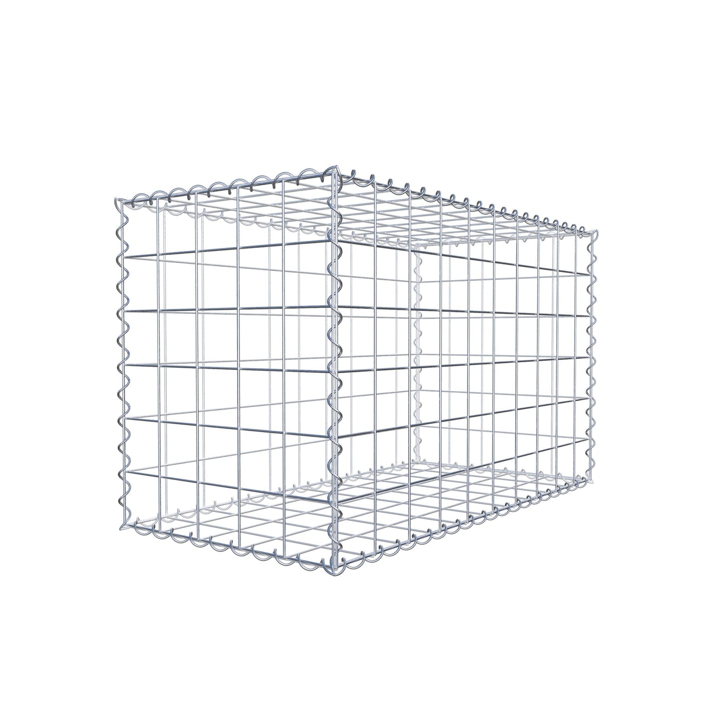 Gabbione 100 cm x 60 cm x 50 cm (L x H x P), maglia 10 cm x 10 cm, spirale