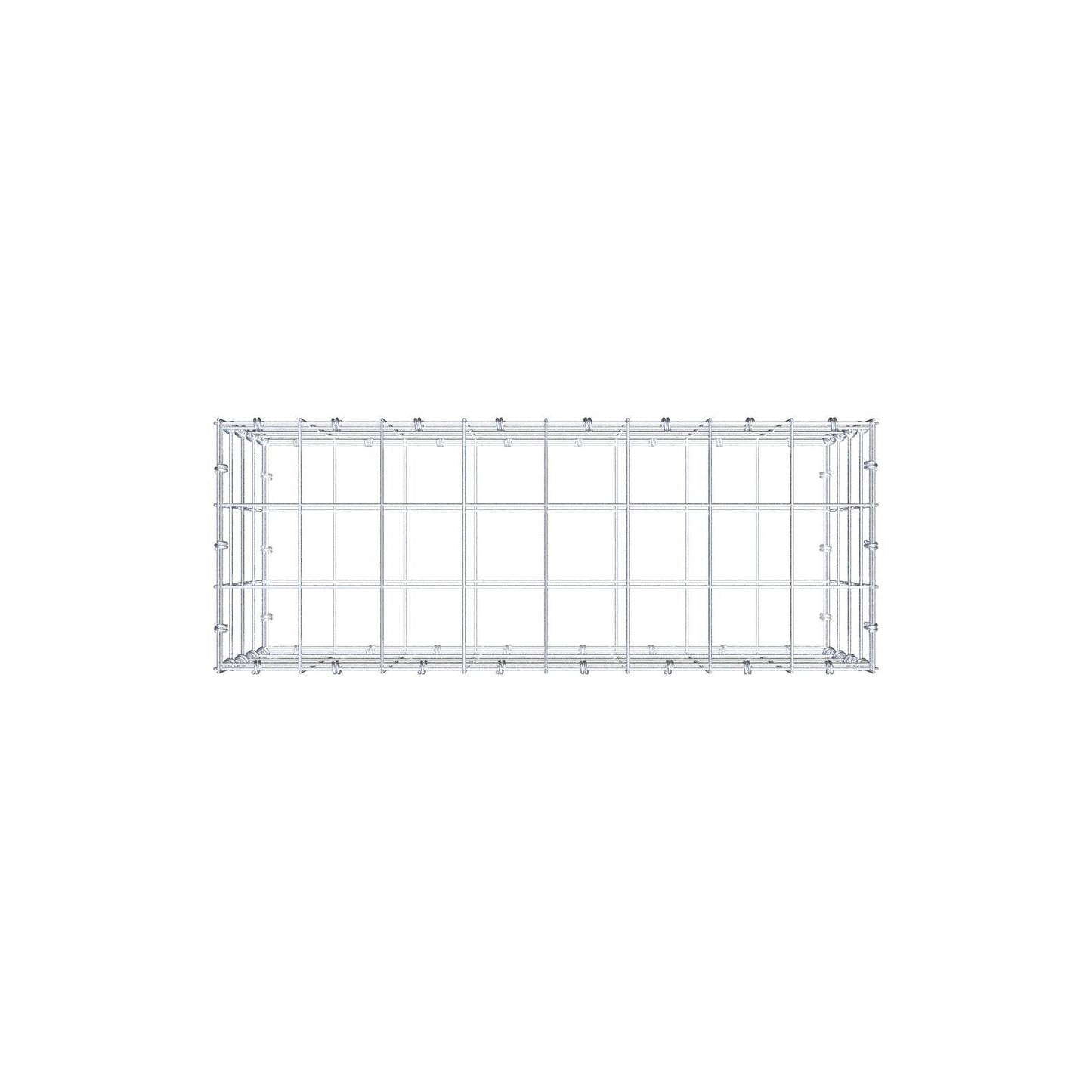 Gabion 80 cm x 40 cm x 30 cm (L x H x D), maskstorlek 10 x 10 cm, spiralring