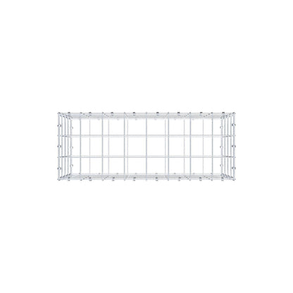 Gabion 80 cm x 40 cm x 30 cm (L x H x D), maskstorlek 10 x 10 cm, spiralring